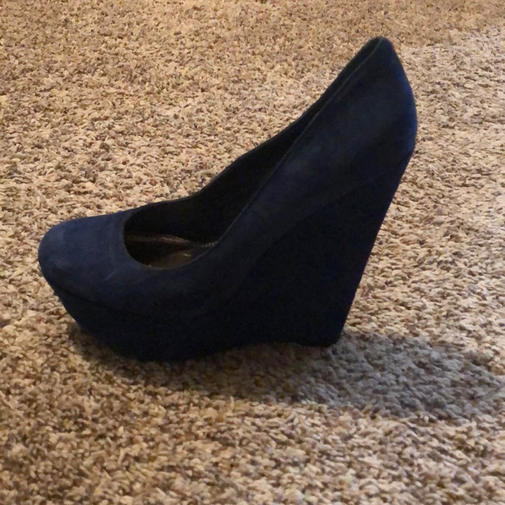 Bakers Navy Wedge Shoe